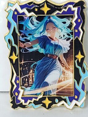Vivi Electric One Piece Waifu Anime Girl Trading Card Silver Metal 3.5" x 2.5"